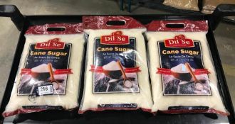 (3) BAGS OF DIL SE CANE SUGAR- 8 LBS PER BAG