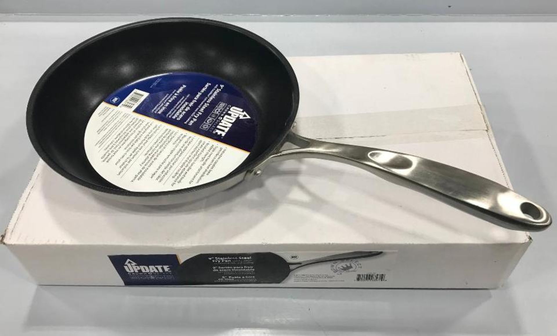 9" STAINLESS STEEL FRYING PAN W/ EXCALIBUR NON-STICK COATING - UPDATE CFPC-09 - NEW