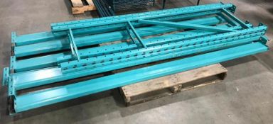 LOT OF PALLET RACKING : UPRIGHTS - (2) 24" X 84" & CROSS BEAMS (6) 96"