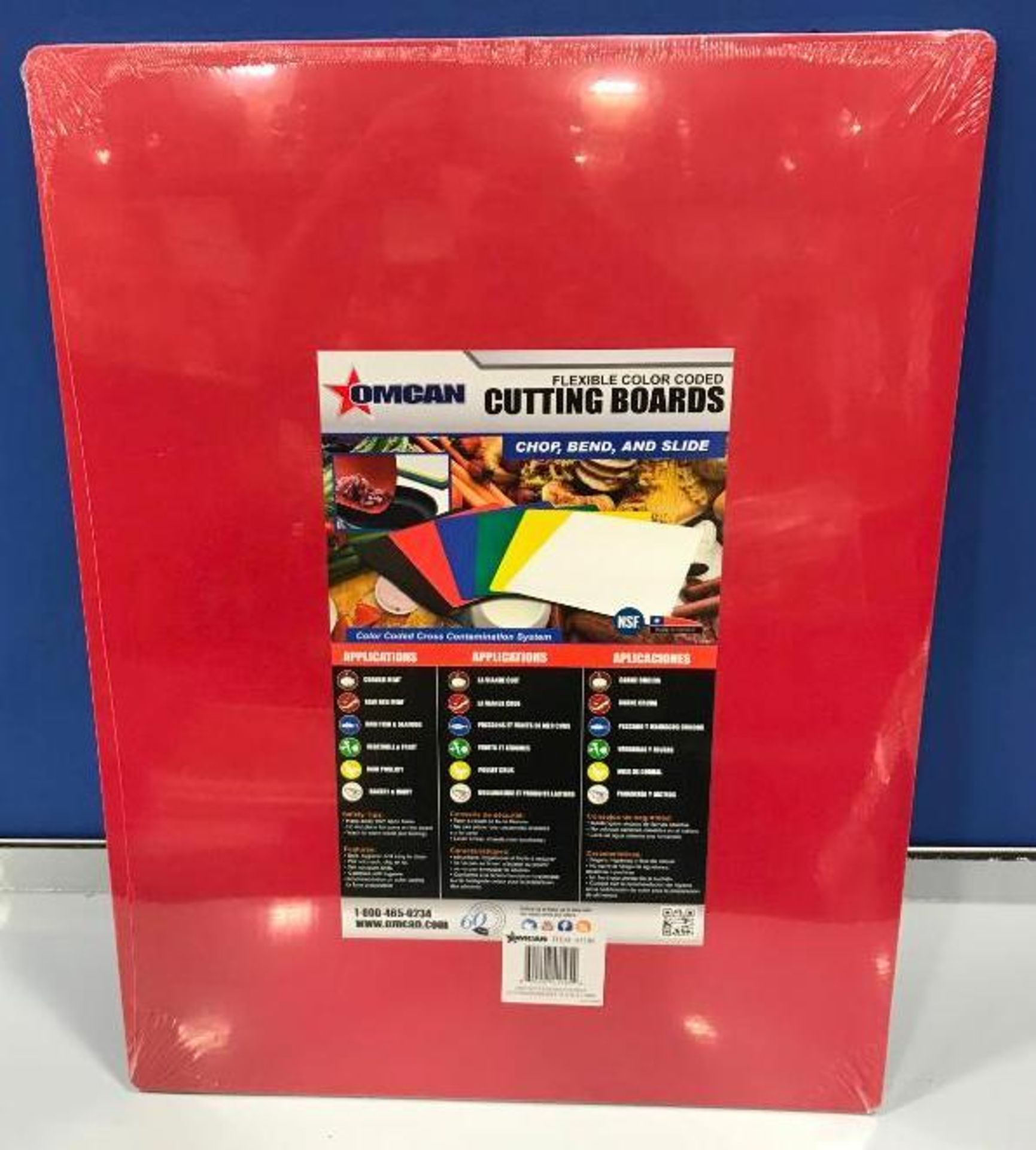 18" X 24" SET OF 6 COLOUR-CODED FLEXIBLE CUTTING BOARDS, OMCAN 41195