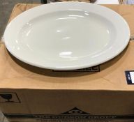 DUDSON WHITE LACE OVAL PLATTER 11.5" - 12/CASE, MADE IN ENGLAND