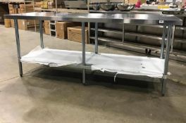 EFI 30″ X 84" STAINLESS STEEL WORK TABLE