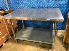 EFI 48" X 30" STAINLESS STEEL TABLE WITH UNDERSHELF