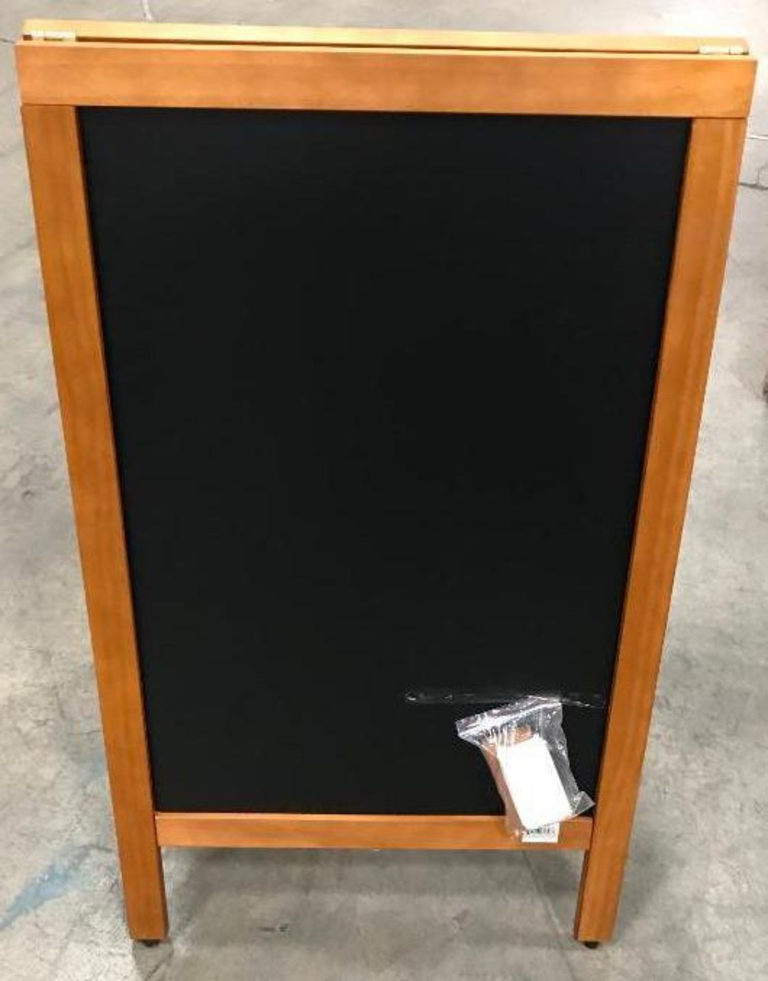 33.5" x 19.75" MAHOGANY A-FRAME SIDEWALK MENU CHALKBOARD - Image 2 of 2