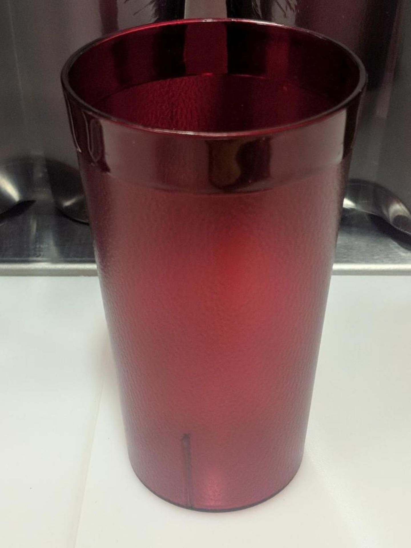 12OZ RED PLASTIC TUMBLERS - PKG OF 12 - NEW - Image 2 of 2