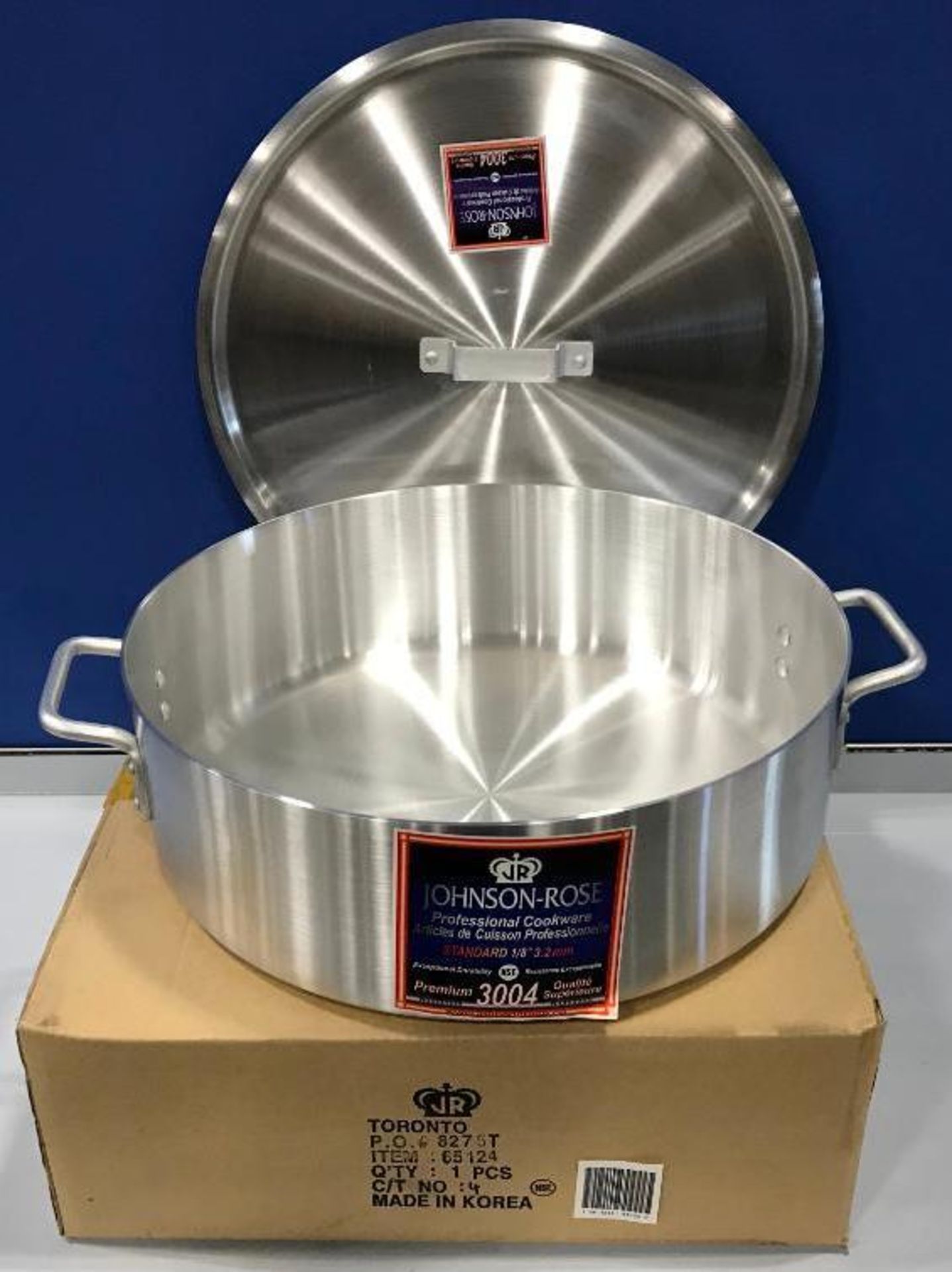 24QT PREMIUM ALUMINUM BRAZIER WITH COVER, JOHNSON ROSE 65124 - NEW