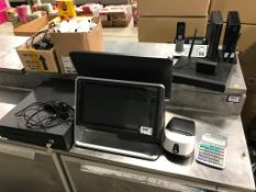 LOT OF POS ITEMS INCLUDING: CASH DRAWER, RECEIPT PRINTER, PAPER ROLLS, VTECH PHONE & MORE