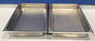 FULL SIZE 2.5" DEEP STAINLESS STEEL PERFORATED INSERT, JOHNSON ROSE 58103 - LOT OF 2 - NEW