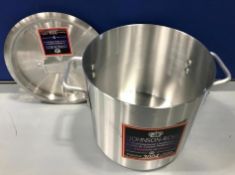 12QT PREMIUM ALUMINUM STOCK POT WITH COVER, JOHNSON ROSE 65512 - NEW