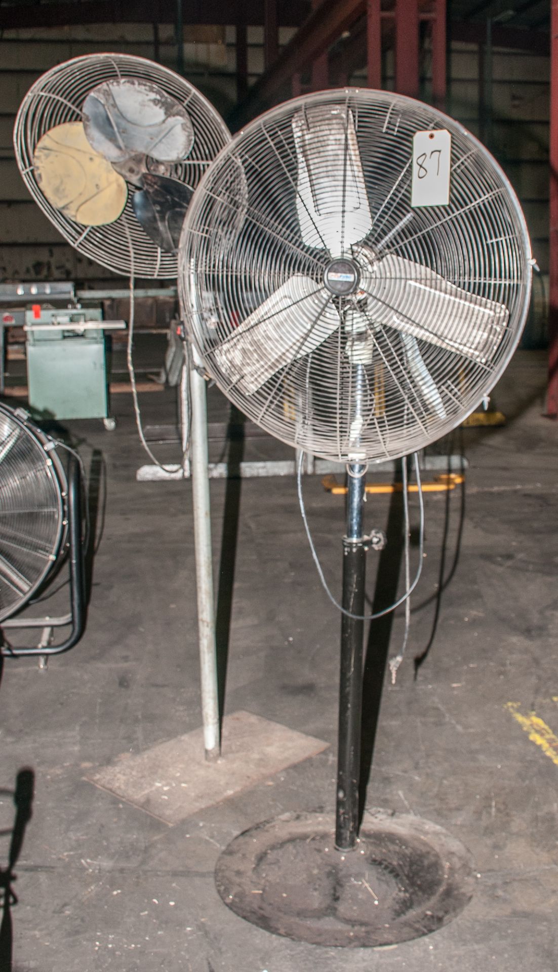 (2) Pedestal Fans (1) 30" ProFitter, (1) 24" Unknown with FaceShield Missing