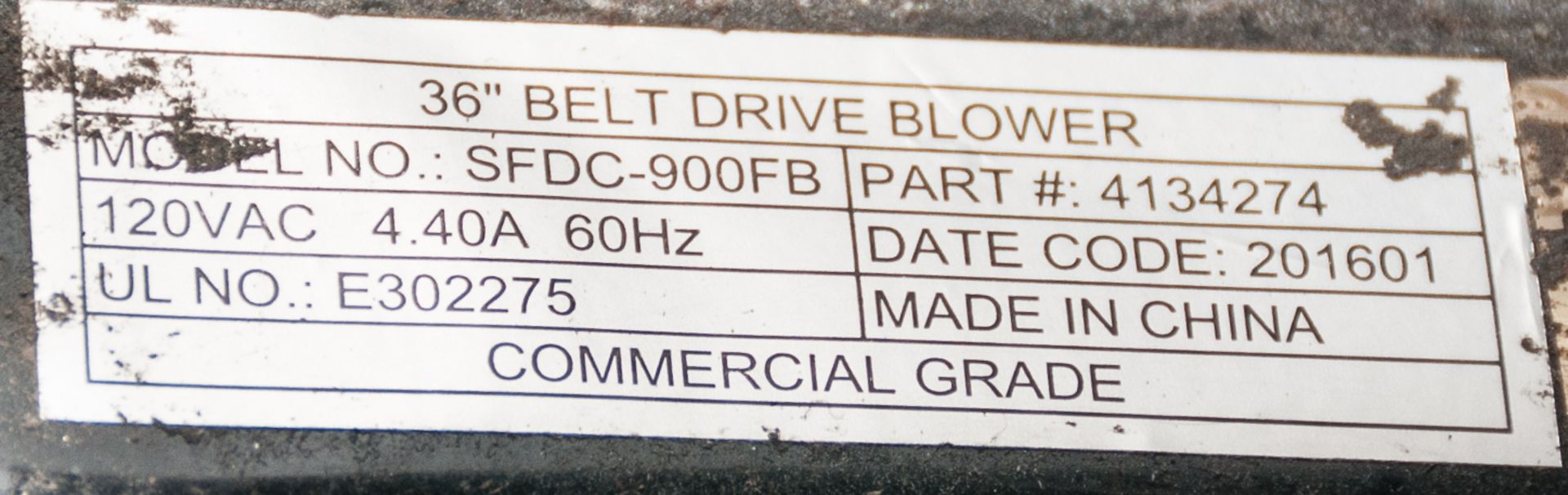 36" Barrel Fan Belt Drive - Image 2 of 2