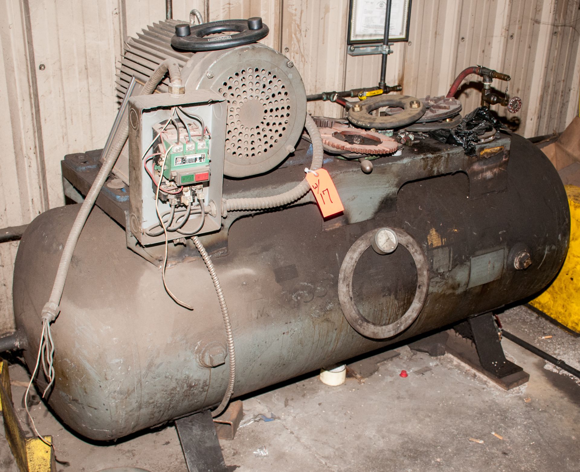 Pacemaker Air Compressor Mdl HT62B, s/n 3815, 220v, 20 hp, Estimate 80 Gal. Horizontal Tank, w/ - Image 3 of 3