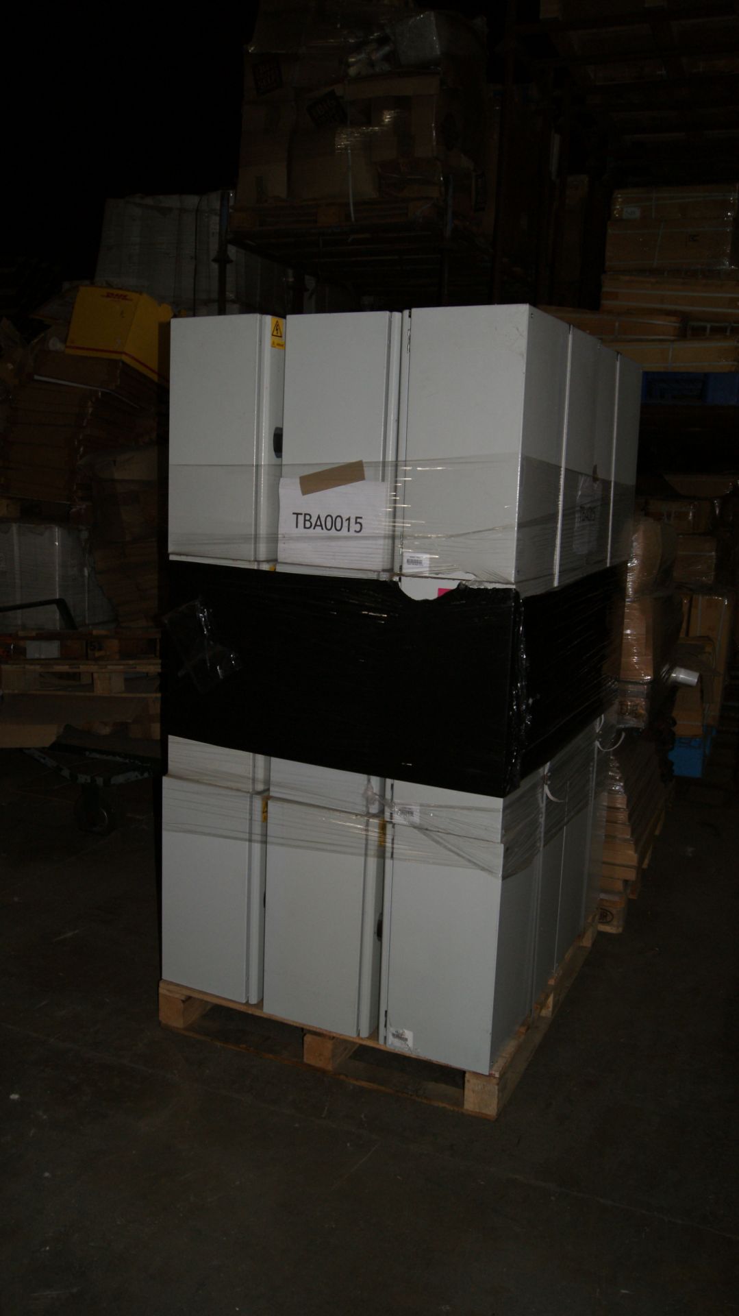 PALLET OF 18 EXTERNAL METAL ELECTRICAL ENCLOSURE - 600MM X 600MM X 300MM- CONTENTS MAY VARY