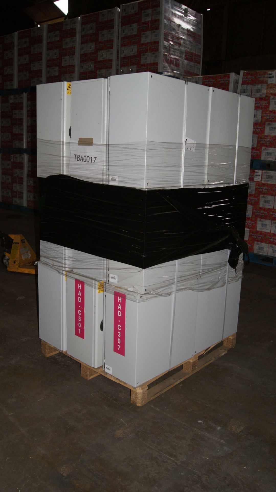 PALLET OF 18 EXTERNAL METAL ELECTRICAL ENCLOSURE - 600MM X 600MM X 300MM- CONTENTS MAY VARY