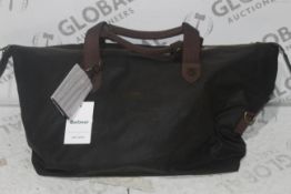 Barbour International Islington Wax Leather Olive Green Holdall RRP £150 (3870045) (Public Viewing