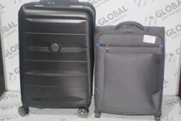 Assorted Delsey Medium Sized Hard Shell Suitcases and Qube Cabin Bags RRP £50 - £100 (3654312)(