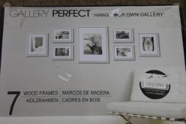 Boxed Gallery Perfect Hang Your Own Set of 7 Wooden Picture Frames, RRP £60.00 (RET00805778) (Public