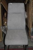 Set of 2 Grey Fabric Dining Chairs RRP £120 (Public Viewing and Appraisals Available)