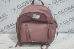 Leather Pink Skiphop Changing Bag RRP £100 (RET00458521) (Public Viewing and Appraisals Available)