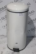 Boxed George Home 30 litre Cream Painted Pedal Bin RRP £50.00 (Public Viewing and Appraisals