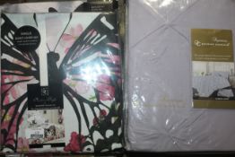 Assorted Items to Include Single Duvet Covers, Double Duvet Covers, Single Flat Sheets and Lined