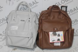 Assorted BaBaBing and Baby Mel Grey and Brown Leather Nursery Changing bags £60-£65.00 (3734281) (