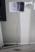 Boxed George at Home Velvet and Chrome Floor Standing Lamp (Public Viewing and Appraisals