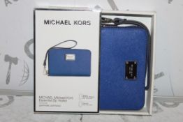 Lot to Contain 2 Boxed Michael Kors Sapphire Sapphino Blue Essential Zip Wallets Combined RRP £70