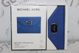 Lot to Contain 2 Michael Kors Sapphino Blue iPad Mini Clutch Cases Combined RRP £80