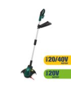 Lot to Contain 2 Assorted Items, Ferrex 20 Volt Lithium Ion Cordless Grass Trimmer and A 20 Volt