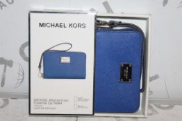 Lot to Contain 2 Boxed Michael Kors Sapphire Sapphino Blue Essential Zip Wallets Combined RRP £70