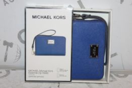 Lot to Contain 2 Boxed Michael Kors Sapphire Sapphino Blue Essential Zip Wallets Combined RRP £70