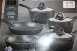 Boxed George at Home 5 Piece Soft Grip Non Stick Pan Set (Public Viewing and Appraisals Available)