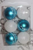 Lot to Contain, 78 Packs of Brand new Roman Conrad Collection, Blue and white Baubles, RRP£680.00 (