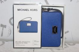 Lot to Contain 2 Boxed Michael Kors Sapphire Sapphino Blue Essential Zip Wallets Combined RRP £70