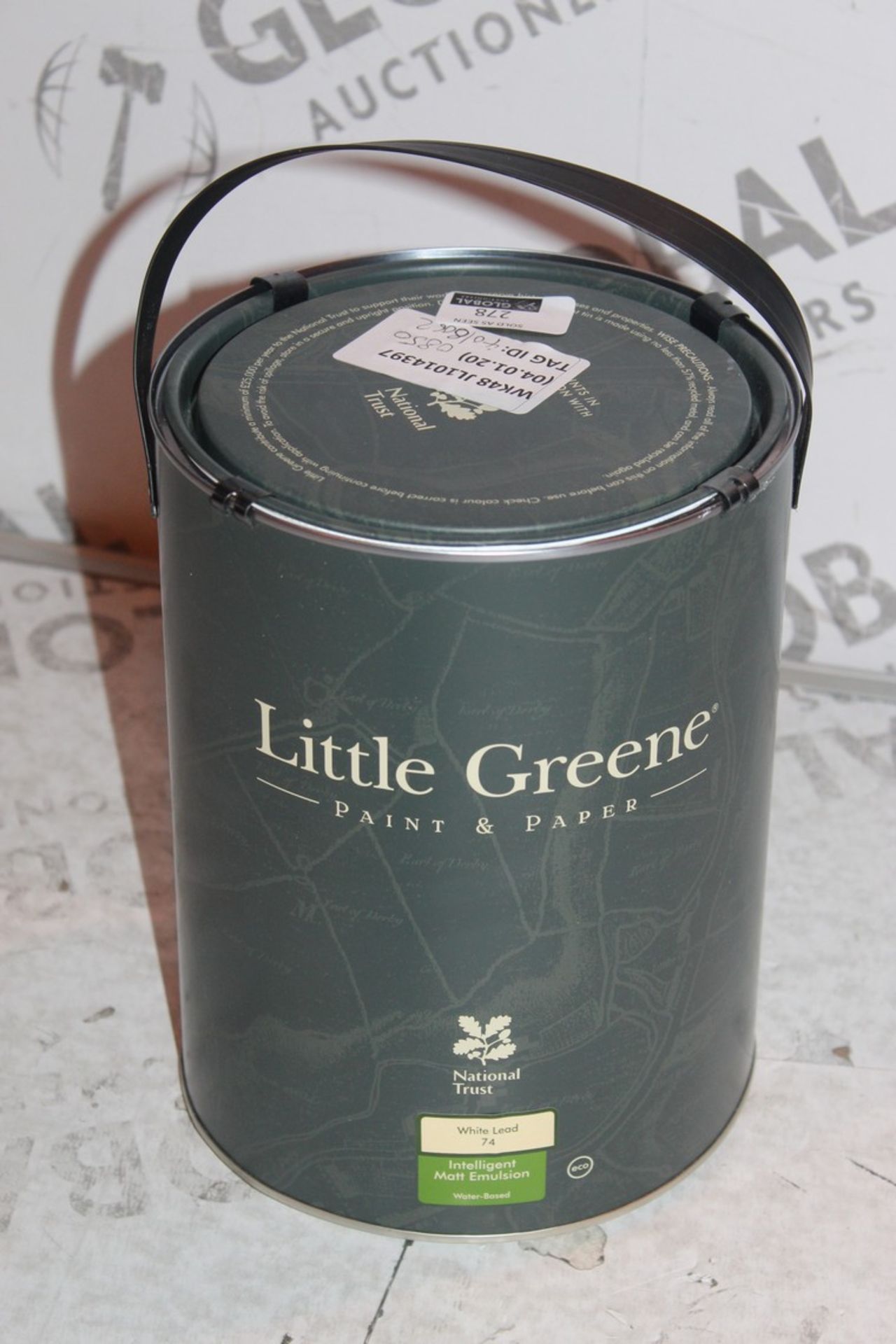 Tin Of Little Green White Lead Intelligent Matt Emulsion Paint RRP £85 (4018062) (Public Viewing and