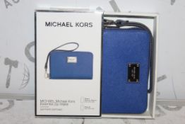 Lot to Contain 2 Boxed Michael Kors Sapphire Sapphino Blue Essential Zip Wallets Combined RRP £70