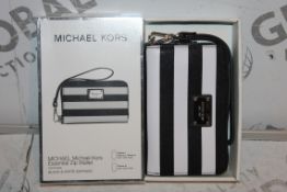 Lot to Contain 2 Michael Kors Black and White Essential Zip Wallets Combined RRP £70