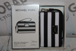 Lot to Contain 2 Michael Kors Black and White Essential Zip Wallets Combined RRP £70