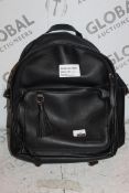 Skiphop Black Leather Nursery Changing Bag RRP £100 (4022817 (Public Viewing and Appraisals