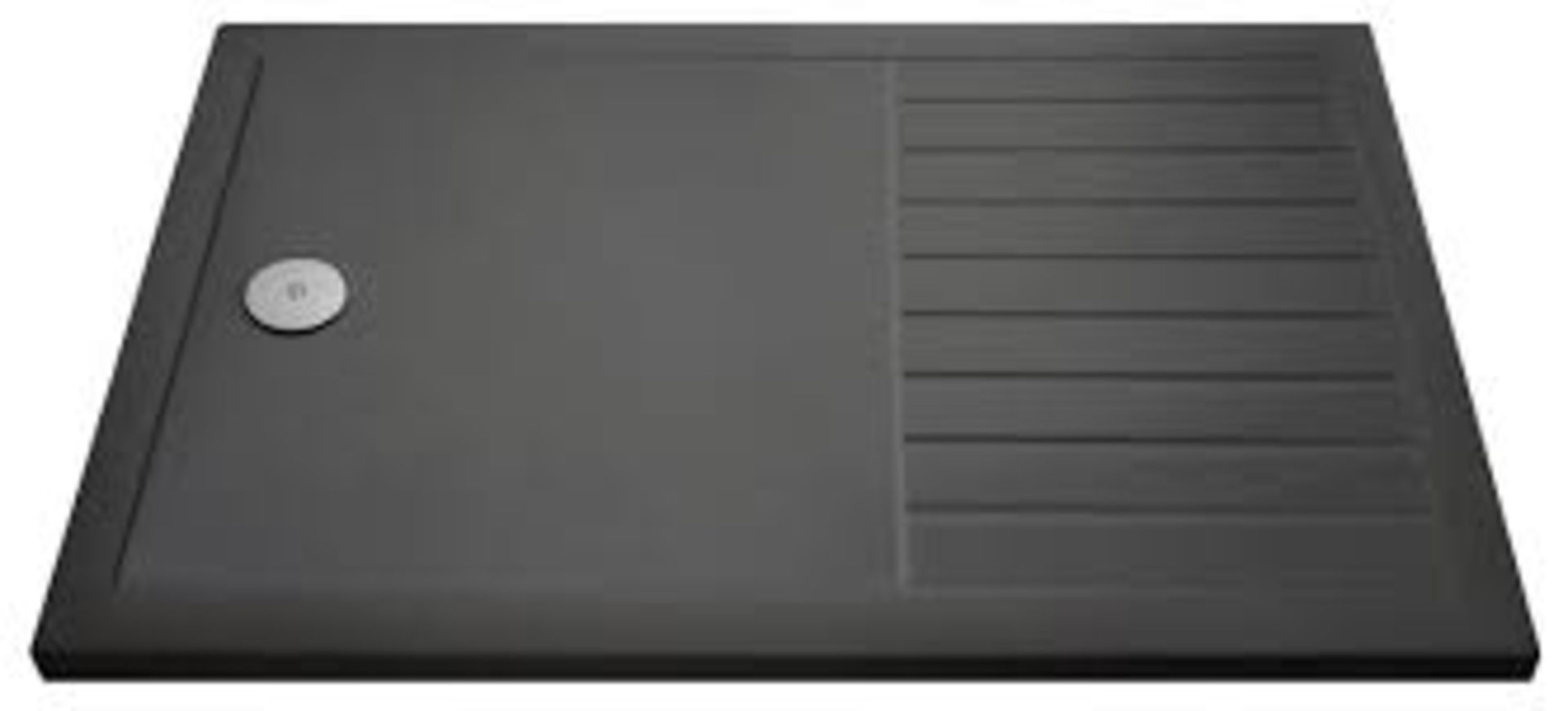 1400mm x 900mm x 40mm Anthracite Grey Non Slip Walk In Shower Tray RRP £220 (16201) (Public