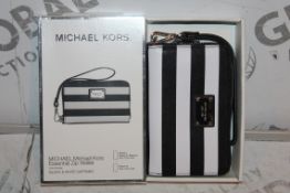 Lot to Contain 2 Michael Kors Black and White Essential Zip Wallets Combined RRP £70