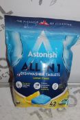 Lot to Contain 8 Packs of 42 All In One Astonish Dishwasher Tablets (Public Viewing & Appraisals