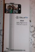 Lot to Contain 2 Boxed Cliquefie Max Selfie Sticks in White Combined RRP £120