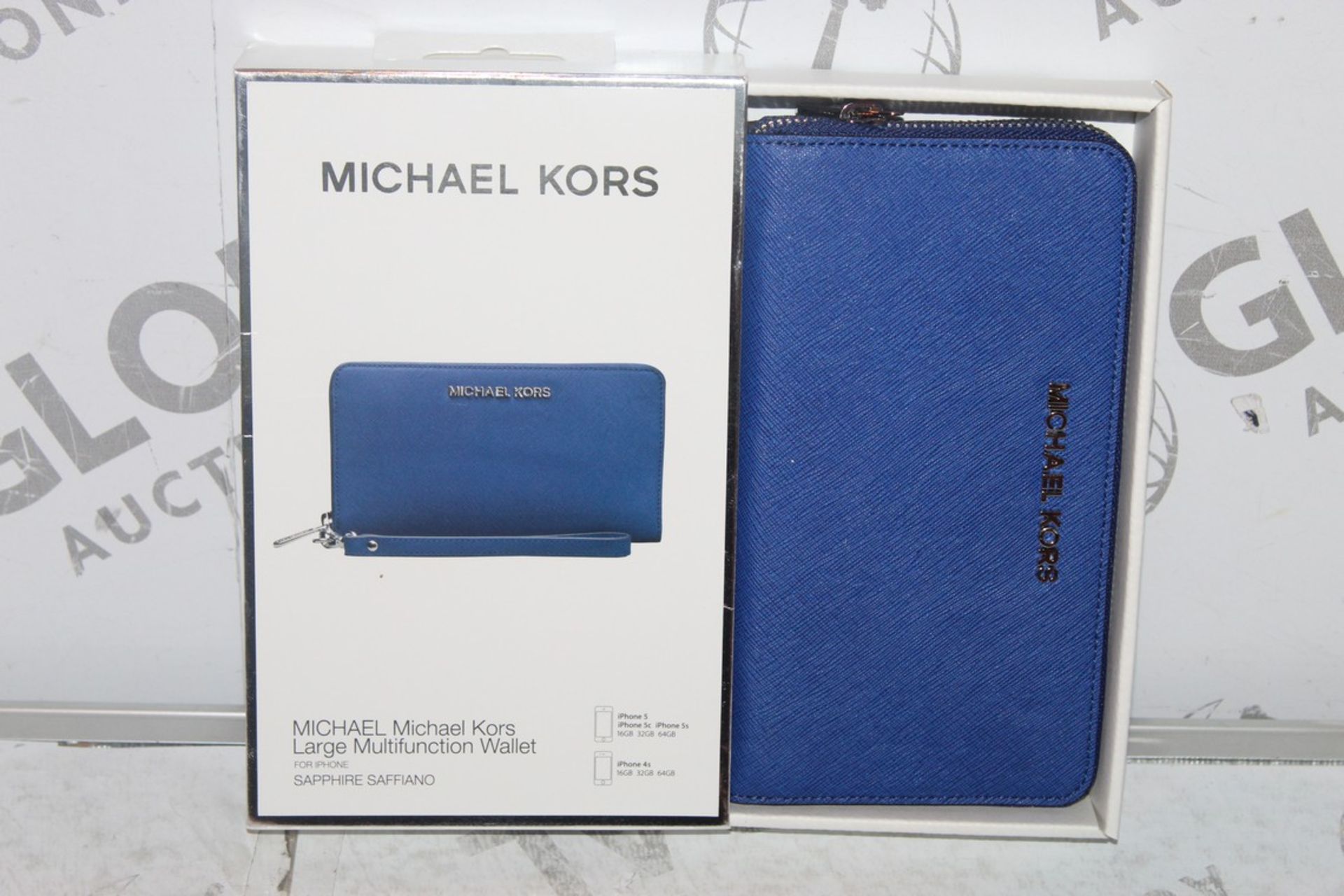 Lot to Contain 2 Brand New Michael Kors Large Multi Function Wallets in Navy Blue Combined RRP £60