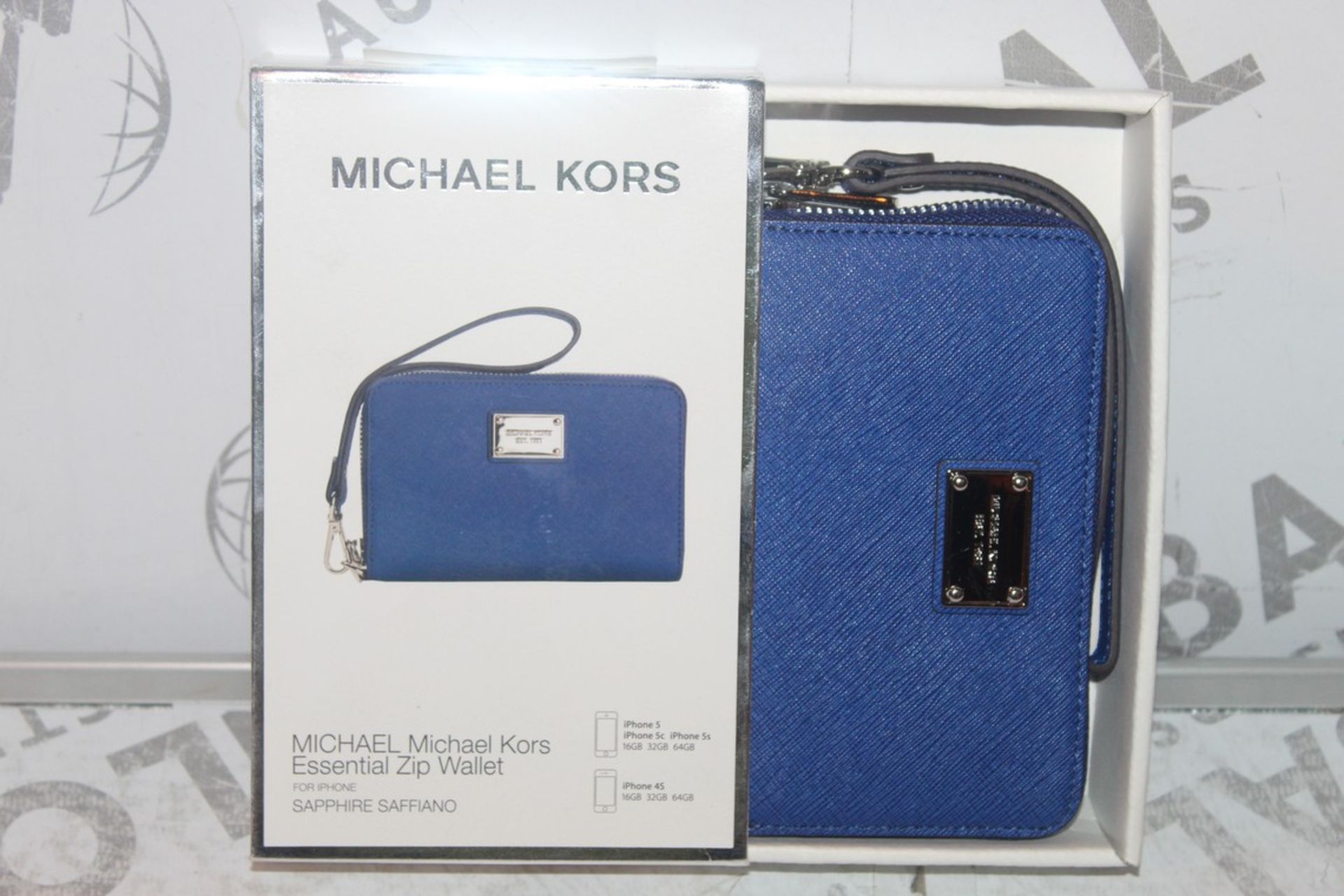 Lot to Contain 2 Michael Kors Essential Zip Wallets with Phone Compartment Combined RRP £60