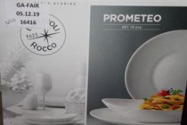 Lot to Contain 2 Boxed and Unboxed Promoteo 18 Piece Dinnerware Sets Combined RRP £65 (Public