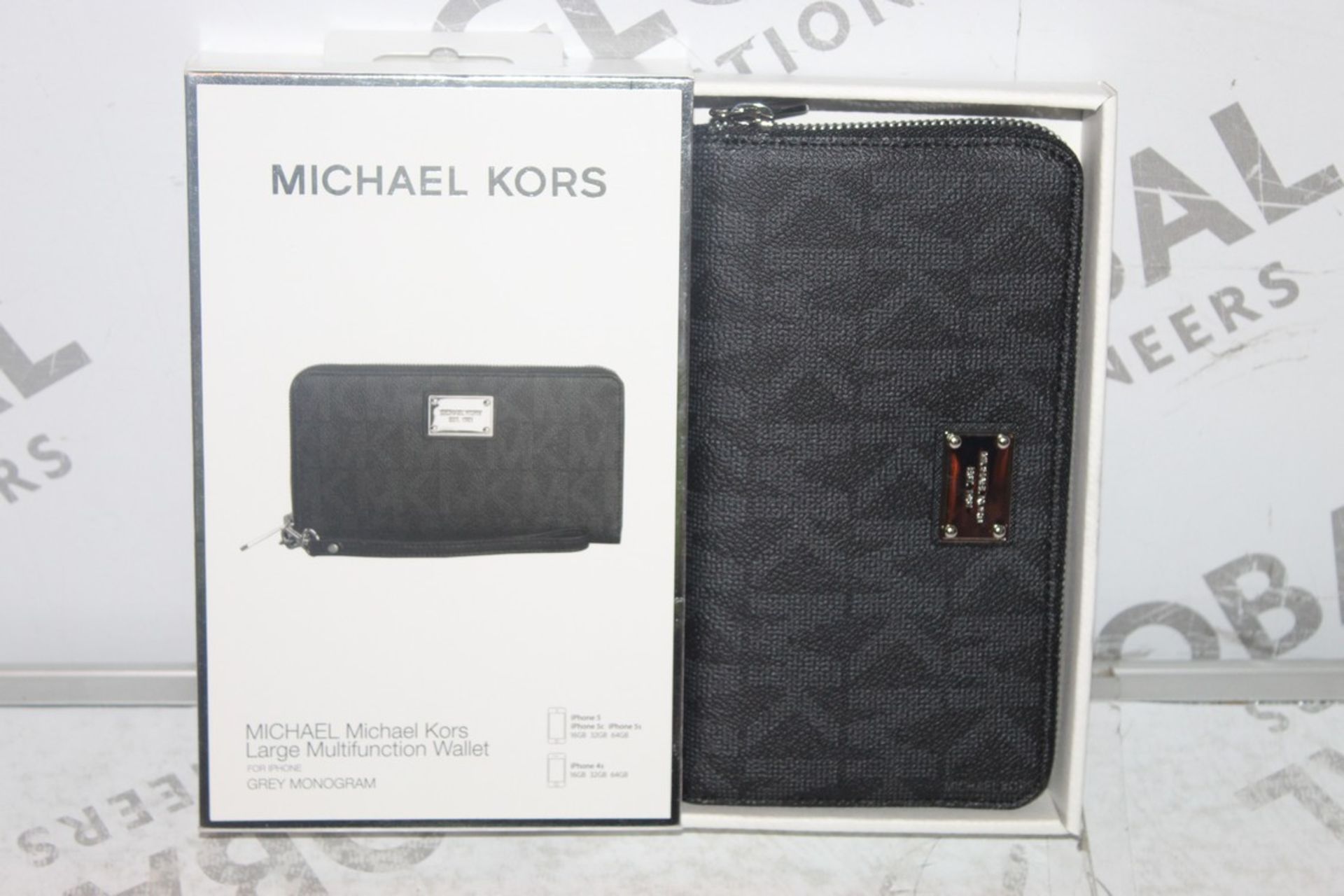 Lot to Contain 2 Brand New Michael Kors Large Multi Function Wallets in Black Combined RRP £60
