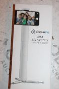 Lot to Contain 2 Boxed Cliquefie Max Selfie Sticks in White Combined RRP £120