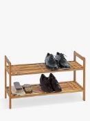 Lot to Contain 2 Boxed Assorted Items to Include a Wenko Shoe Bench and a Compact at Home Clothes